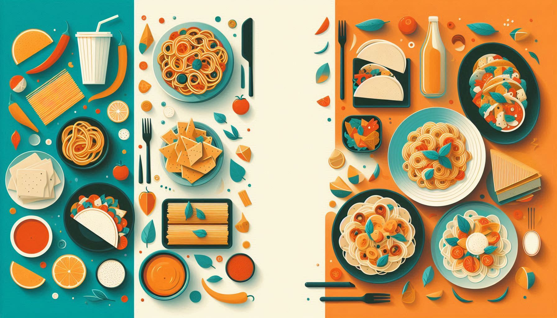 A collage of delicious-looking food photos.